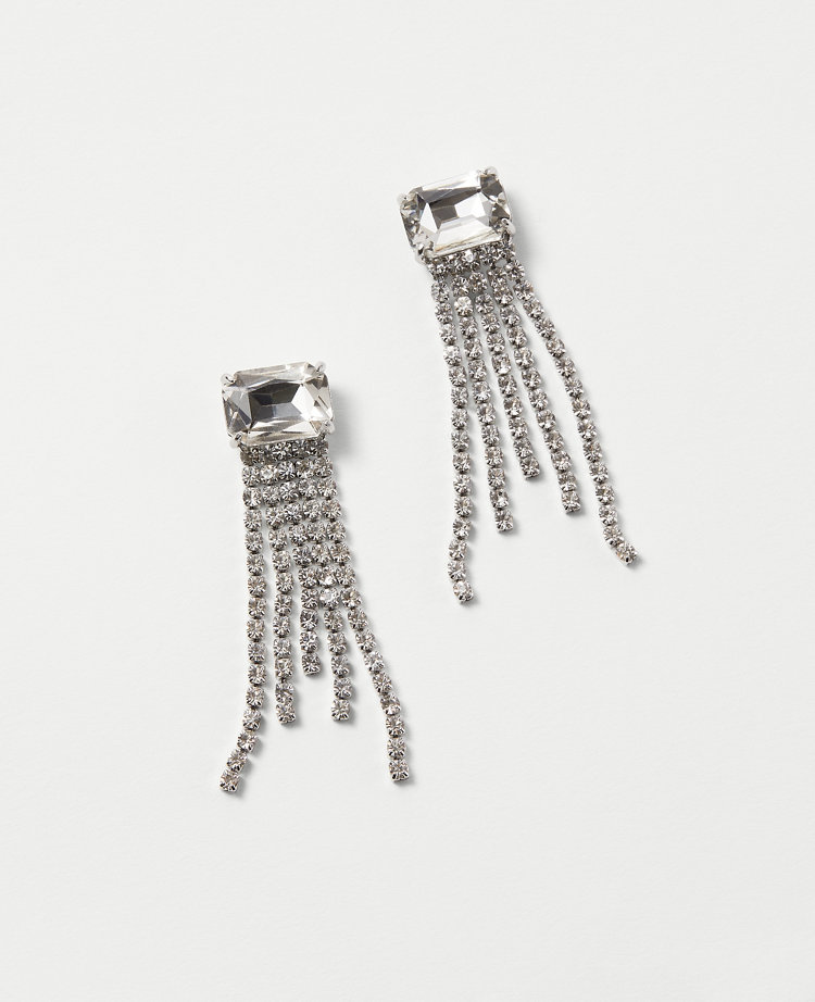 Rectangular Crystal Chandelier Earrings