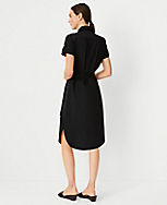 Tab Sleeve Belted Patch Pocket Shift Dress carousel Product Image 2