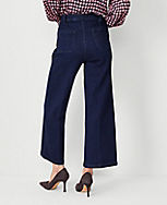 Mariner High Rise Wide Leg Crop Jeans in Refined Dark Indigo Wash carousel Product Image 3