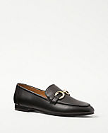 Chain Bit Leather Loafers carousel Product Image 2