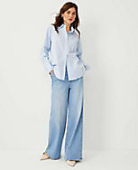 High Rise Trouser Jeans in Light Wash Indigo carousel Product Image 2