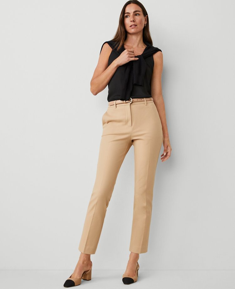 The High Rise Eva Easy Ankle Pant in Twill