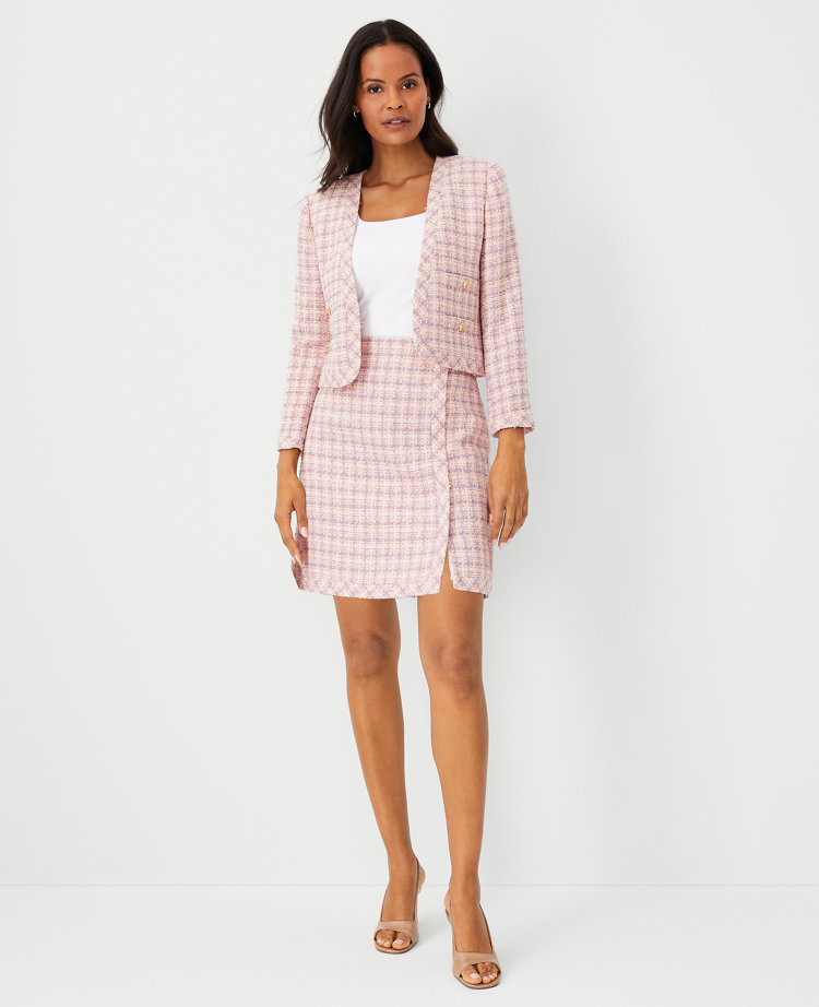 Fringed tweed skirt Skirts