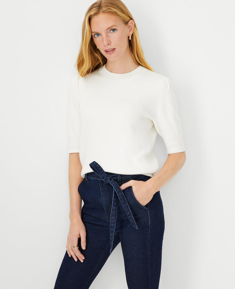 Puff Sleeve Sweater Tee - image 3