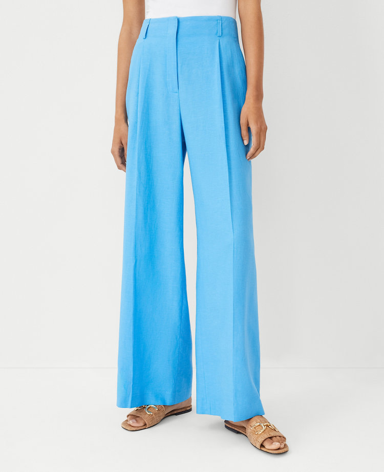 The Single Pleated Wide Leg Pant in Texture