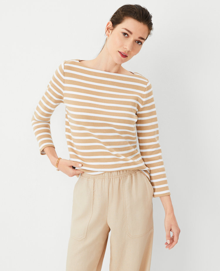 AT Weekend 3/4 Sleeve Boatneck Top