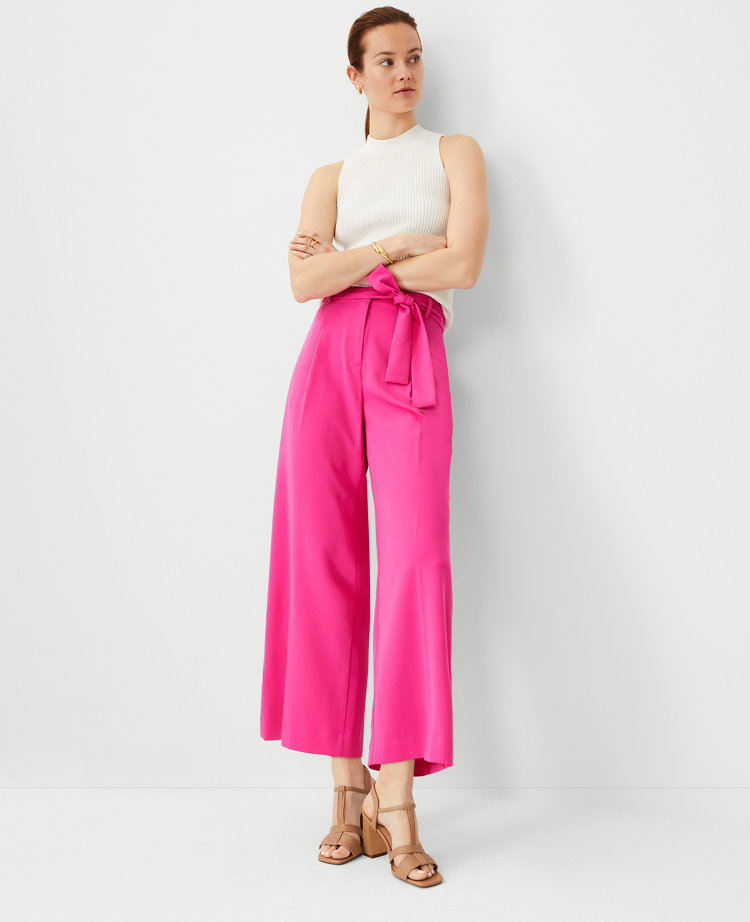 The Tie Waist Wide Ankle Pant