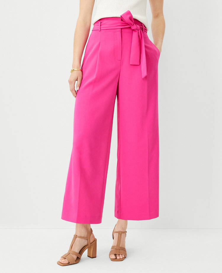 The Tie Waist Wide Ankle Pant