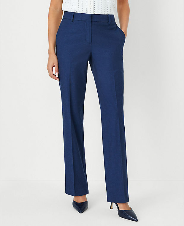 The Petite Sophia Straight Pant in Polished Denim - Curvy Fit