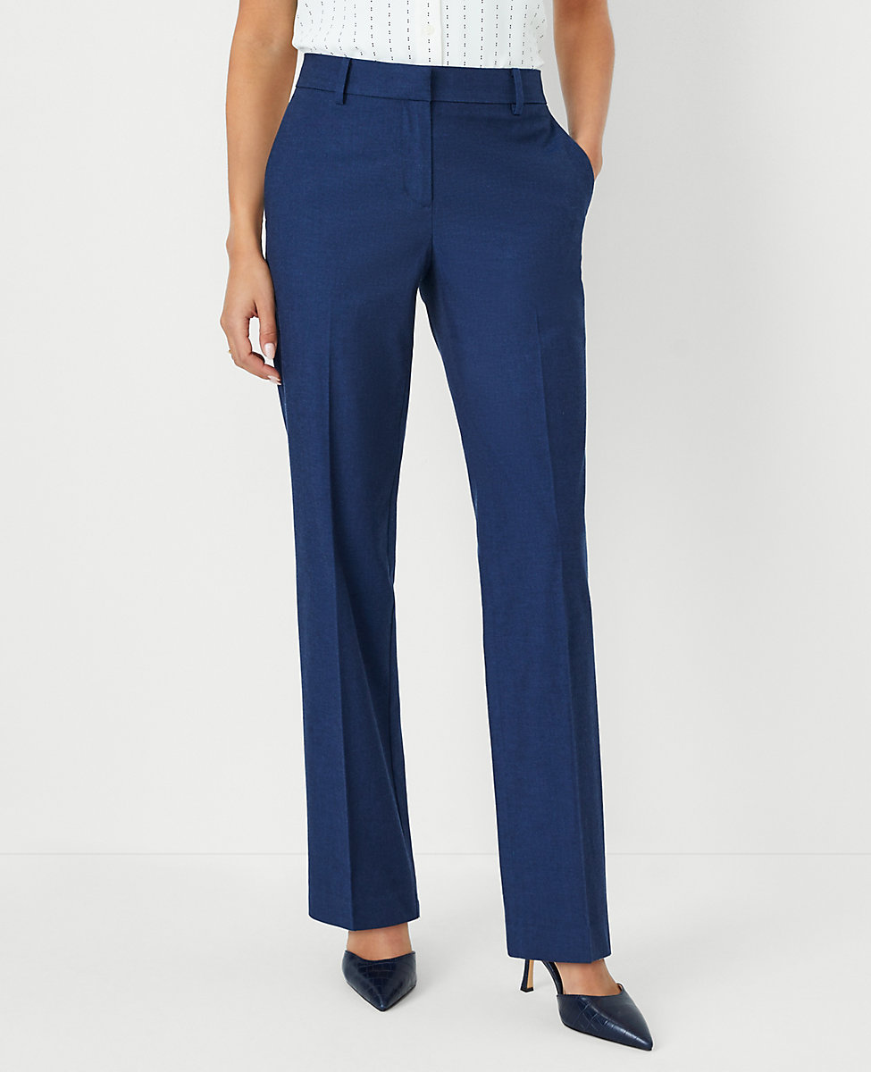 The Petite Sophia Straight Pant in Polished Denim - Curvy Fit