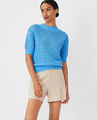 Ann Taylor Shimmer Stitchy Sweater