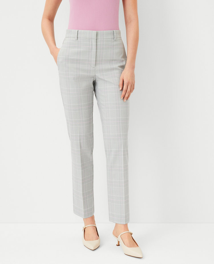 The Tall High Rise Ankle Pant in Plaid