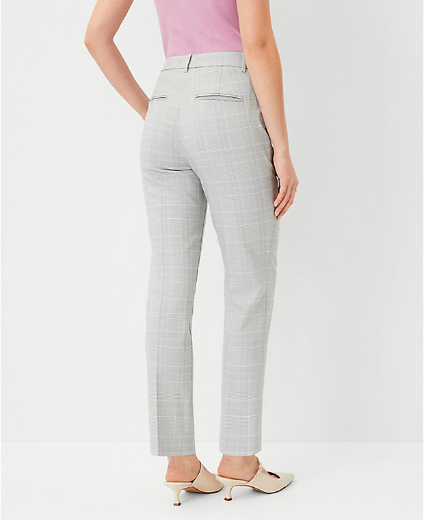 The Tall High Rise Ankle Pant in Plaid
