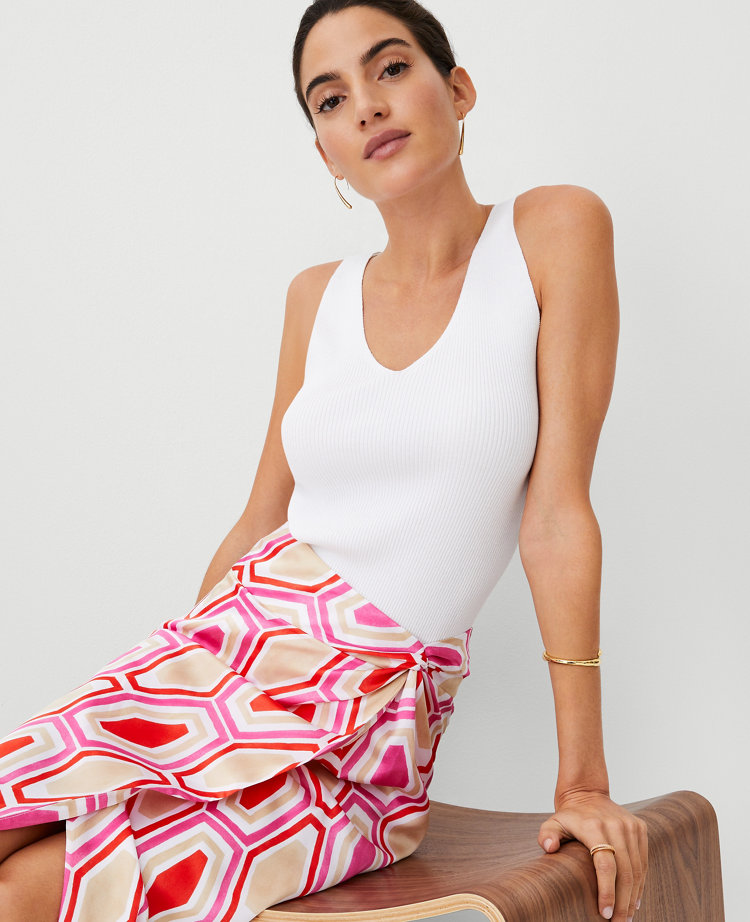 Geo Knot Wrap Pencil Skirt