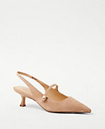 Suede Mary Jane Kitten Heels carousel Product Image 1
