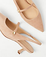 Suede Mary Jane Kitten Heels carousel Product Image 2