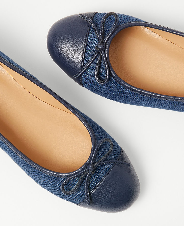 AT Weekend Denim Cap Toe Ballet Flats