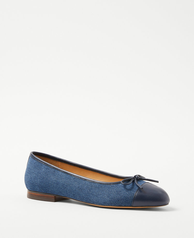 AT Weekend Denim Cap Toe Ballet Flats