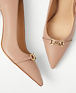 Leather Buckle Pointy Toe Pumps carousel Product Image 2