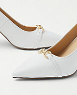Leather Buckle Pointy Toe Pumps carousel Product Image 2
