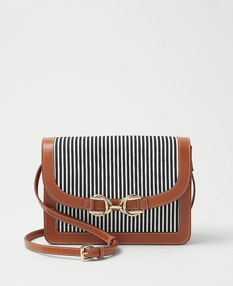 AT Weekend Striped Canvas Crossbody Bag
