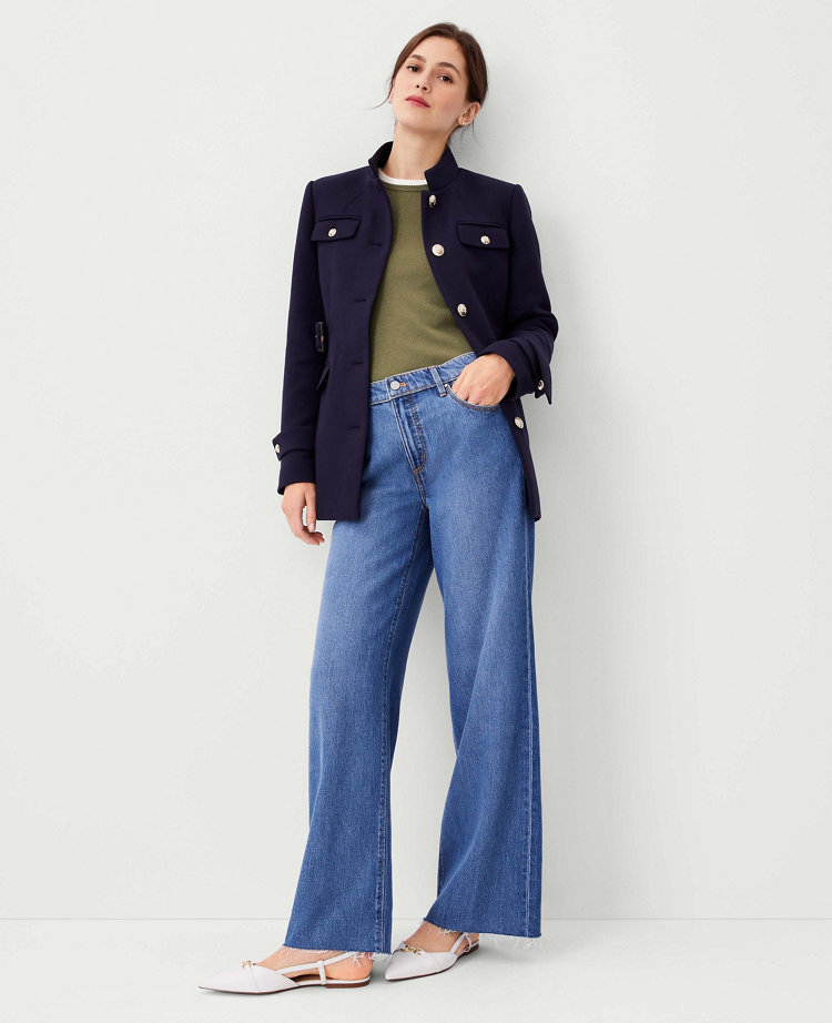 Mid-Rise Wide-Leg Jeans