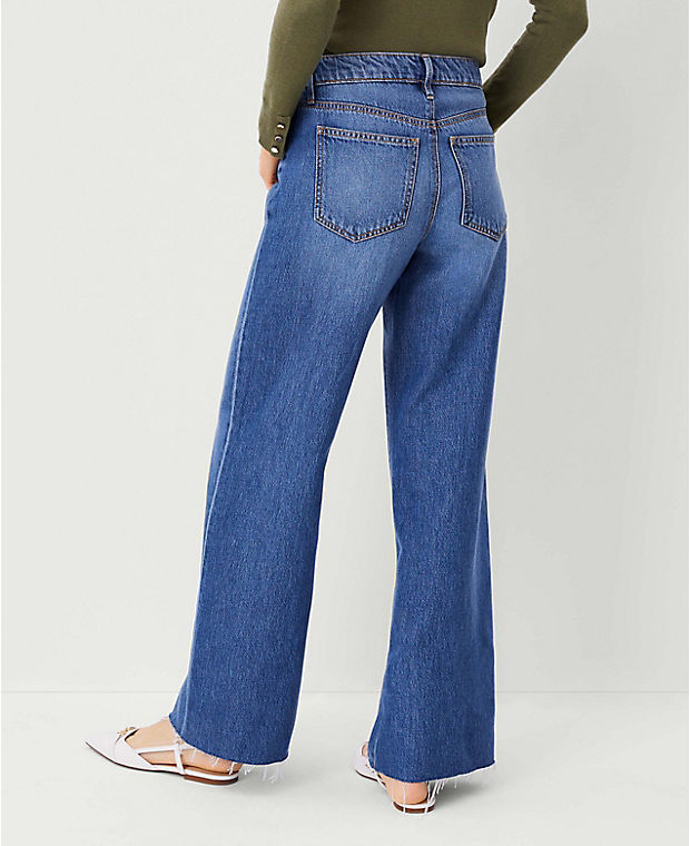 AT Weekend Mid Rise Wide Leg Jeans in Original Medium Stone Wash