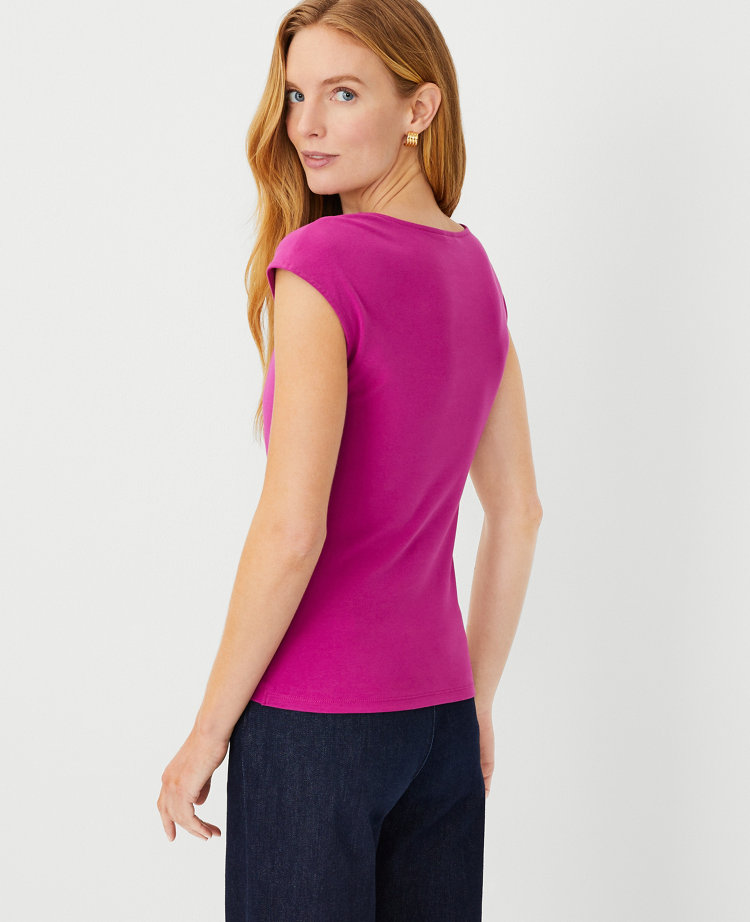 Cap Sleeve Square Neck Top