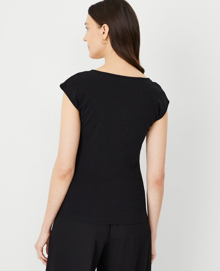 Cap Sleeve Square Neck Top