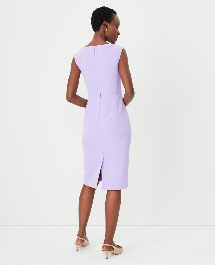 Petite Floral Tile Sleeveless Wrap Dress