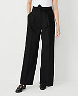 The Petite Tie Waist Pleated Wide Leg Pant carousel Product Image 2