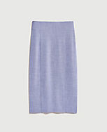 The High Waist Seamed Pencil Skirt in Cross Weave carousel Product Image 4