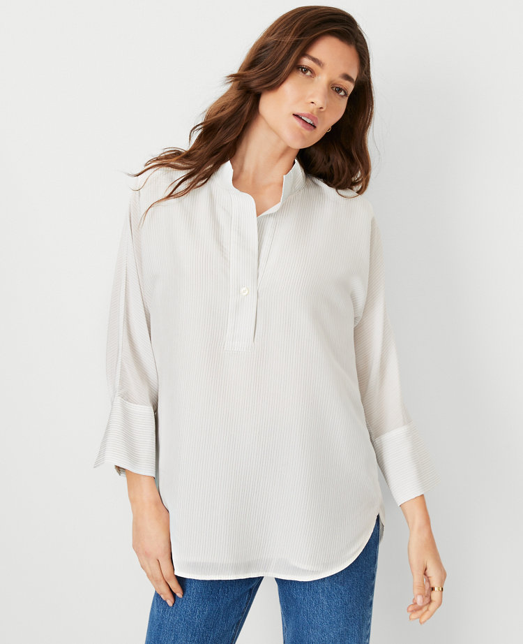 AT Weekend Striped Dolman Tunic Shirt