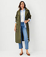 Petite Relaxed Raglan Trench Coat carousel Product Image 1