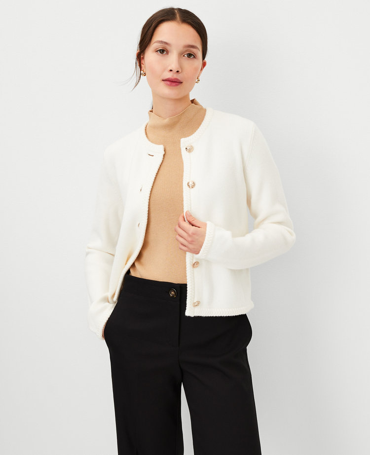 Women's White Petite Jackets and Blazers Ann Taylor