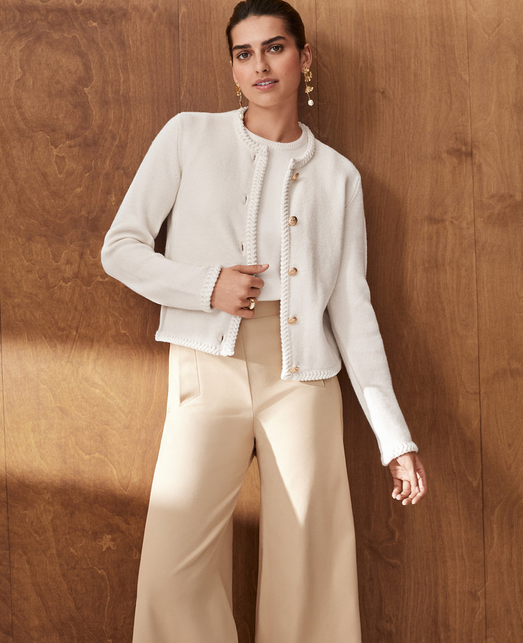 Women's White Petite Jackets and Blazers Ann Taylor