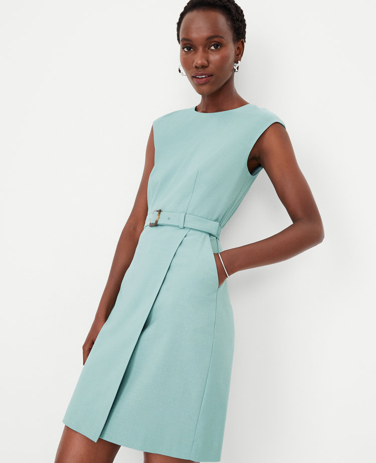 Blue fit and flare hotsell cocktail dress