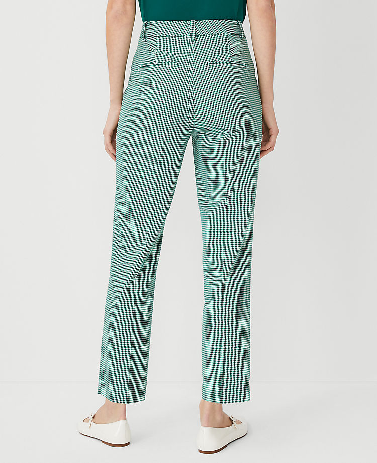 The Petite High Rise Eva Ankle Pant in Houndstooth - Curvy Fit