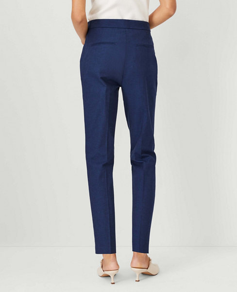 The Tall Button Tab High Rise Eva Ankle Pant in Polished Denim