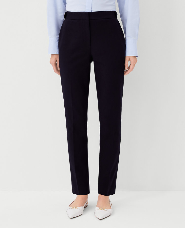 The Petite Button Tab High Rise Eva Ankle Pant - Curvy Fit