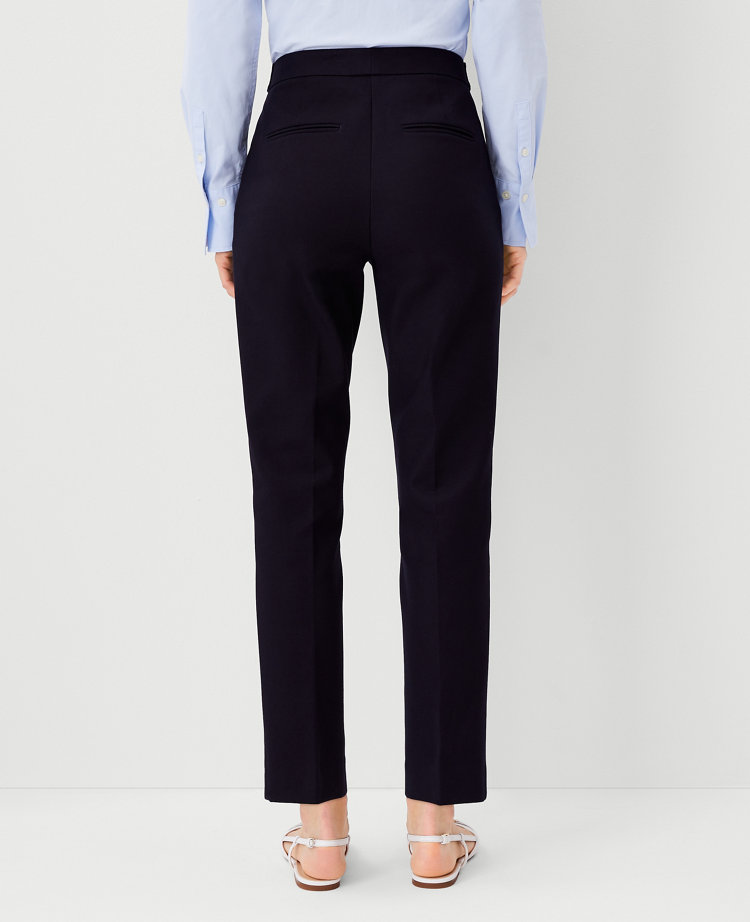 The Petite Button Tab High Rise Eva Ankle Pant - Curvy Fit