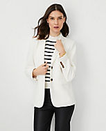 The Petite Greenwich Blazer in Pique carousel Product Image 1