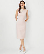 The High Square Neck Sheath Dress in Stretch Cotton carousel Product Image 1