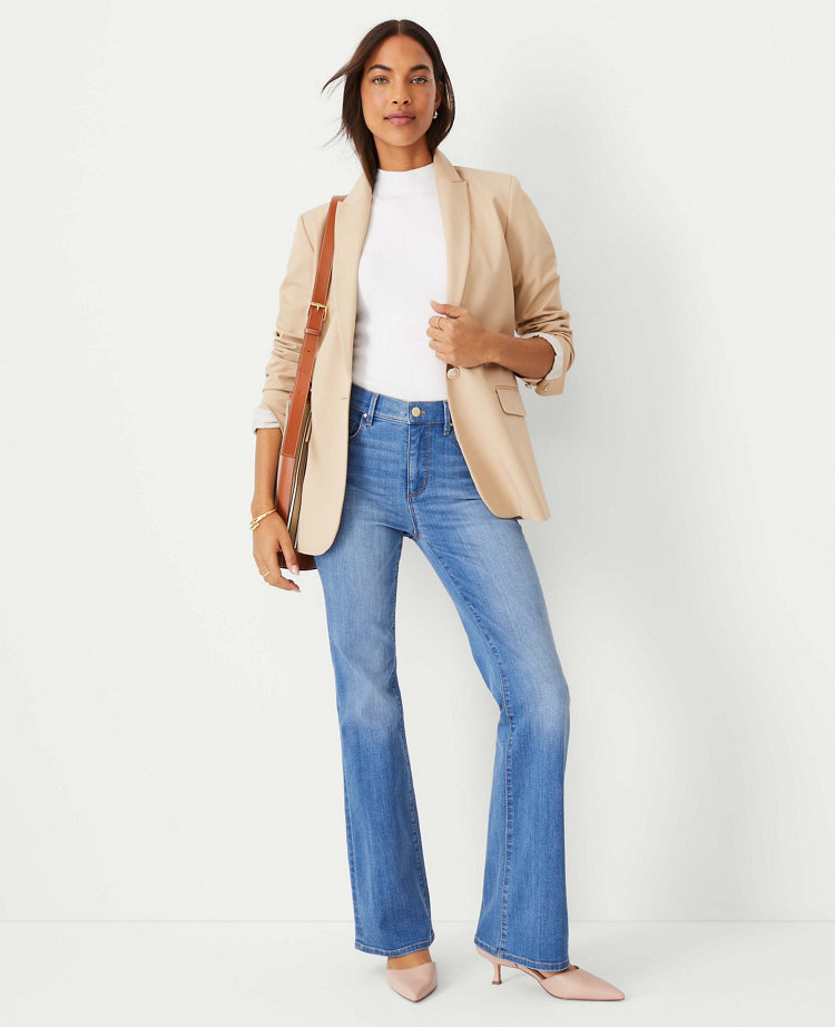 Topshop + TALL Dark Mid Blue Dree Jeans