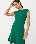 Pique Belted Flare Dress carousel Product Image 1