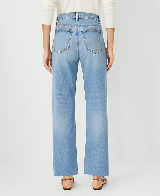 Petite AT Weekend Fresh Cut High Rise Straight Jeans in Light Vintage Wash - Curvy Fit