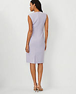 The Petite Side Tuck Wrap Sheath Dress in Textured Stretch carousel Product Image 2