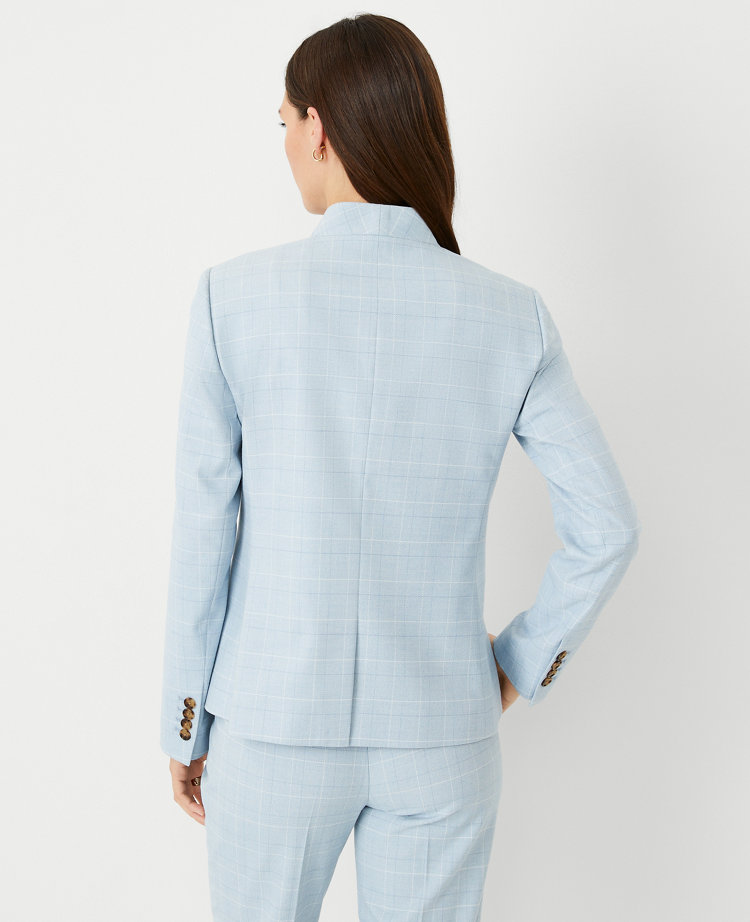 Grey blazer and hot sale blue pants