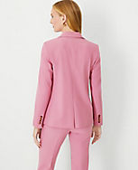 The Petite One Button Blazer in Bi-Stretch carousel Product Image 2