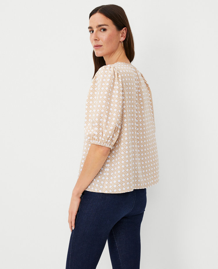 Ann Taylor Button Popover Top Baguette Women's